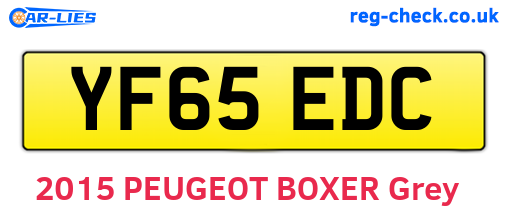 YF65EDC are the vehicle registration plates.