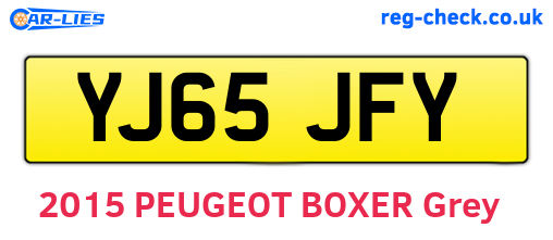 YJ65JFY are the vehicle registration plates.