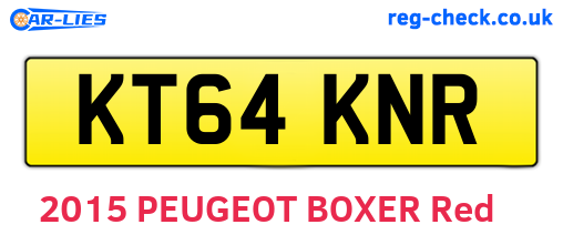 KT64KNR are the vehicle registration plates.