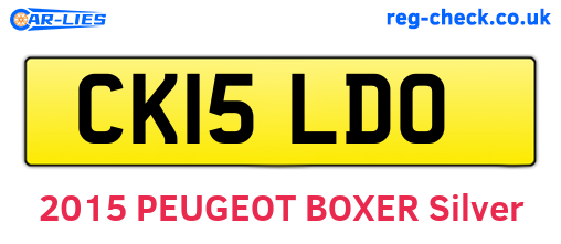 CK15LDO are the vehicle registration plates.