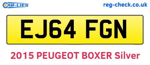 EJ64FGN are the vehicle registration plates.