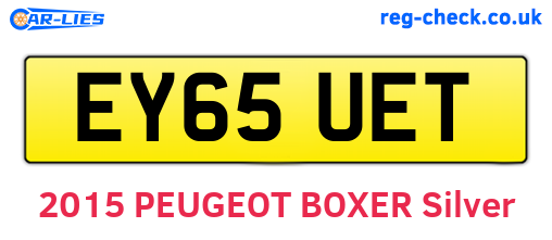 EY65UET are the vehicle registration plates.