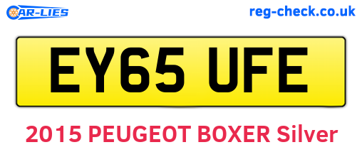 EY65UFE are the vehicle registration plates.