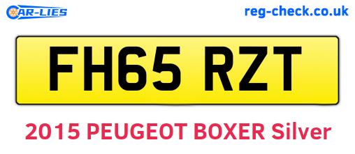 FH65RZT are the vehicle registration plates.