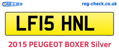 LF15HNL are the vehicle registration plates.