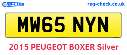 MW65NYN are the vehicle registration plates.