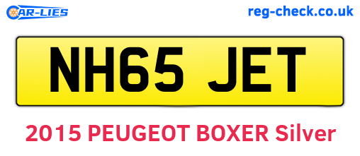 NH65JET are the vehicle registration plates.