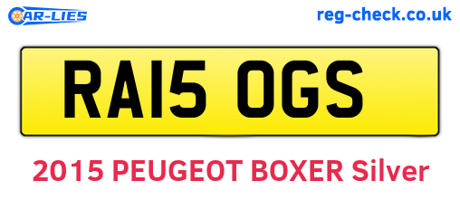 RA15OGS are the vehicle registration plates.