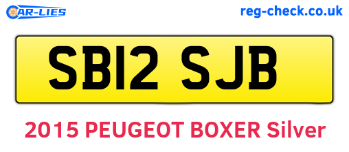 SB12SJB are the vehicle registration plates.