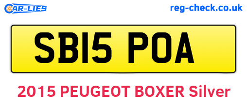 SB15POA are the vehicle registration plates.