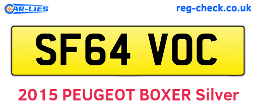 SF64VOC are the vehicle registration plates.