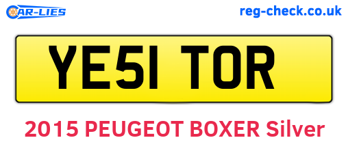 YE51TOR are the vehicle registration plates.