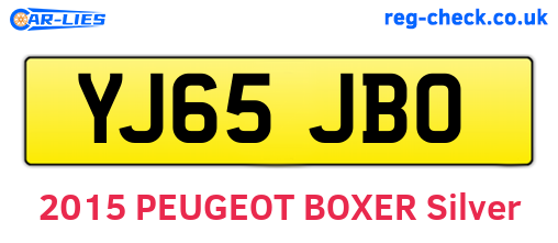YJ65JBO are the vehicle registration plates.