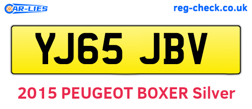 YJ65JBV are the vehicle registration plates.