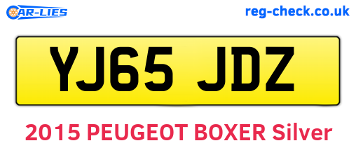 YJ65JDZ are the vehicle registration plates.
