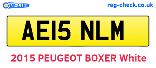 AE15NLM are the vehicle registration plates.