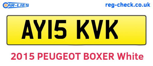 AY15KVK are the vehicle registration plates.