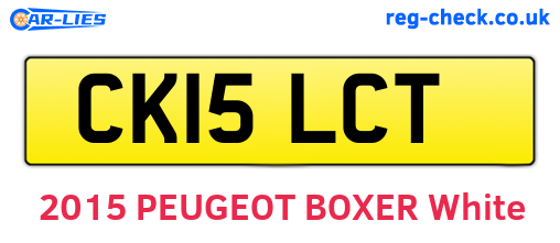 CK15LCT are the vehicle registration plates.