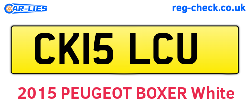 CK15LCU are the vehicle registration plates.
