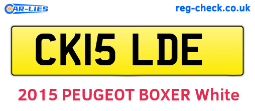 CK15LDE are the vehicle registration plates.