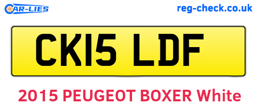 CK15LDF are the vehicle registration plates.