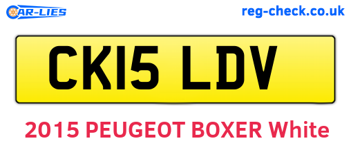CK15LDV are the vehicle registration plates.