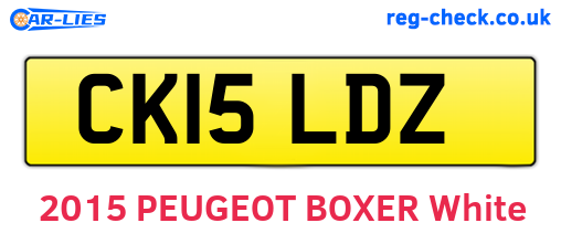 CK15LDZ are the vehicle registration plates.