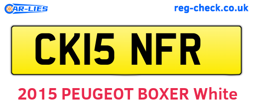 CK15NFR are the vehicle registration plates.