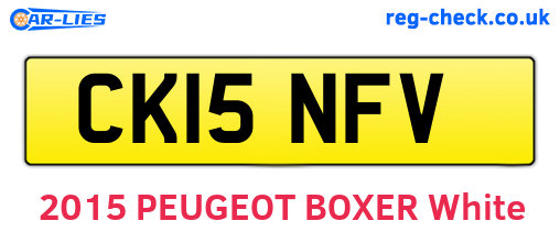 CK15NFV are the vehicle registration plates.