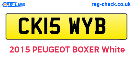 CK15WYB are the vehicle registration plates.