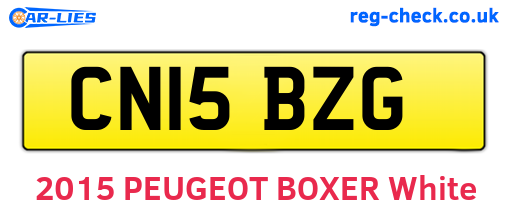 CN15BZG are the vehicle registration plates.