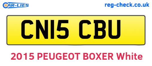 CN15CBU are the vehicle registration plates.