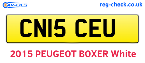 CN15CEU are the vehicle registration plates.