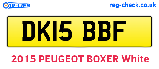 DK15BBF are the vehicle registration plates.