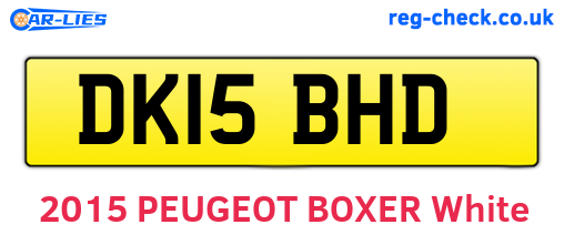 DK15BHD are the vehicle registration plates.