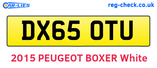 DX65OTU are the vehicle registration plates.