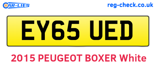 EY65UED are the vehicle registration plates.