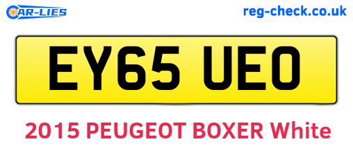 EY65UEO are the vehicle registration plates.