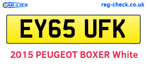EY65UFK are the vehicle registration plates.