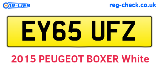 EY65UFZ are the vehicle registration plates.