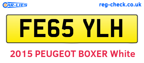 FE65YLH are the vehicle registration plates.