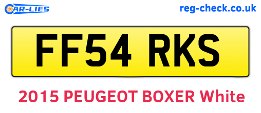 FF54RKS are the vehicle registration plates.
