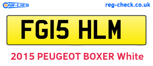 FG15HLM are the vehicle registration plates.
