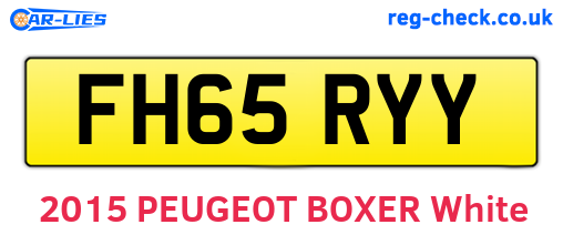 FH65RYY are the vehicle registration plates.