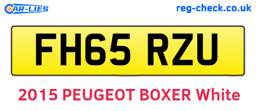 FH65RZU are the vehicle registration plates.