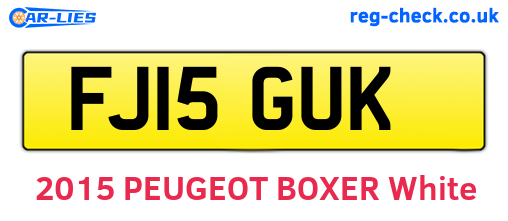 FJ15GUK are the vehicle registration plates.
