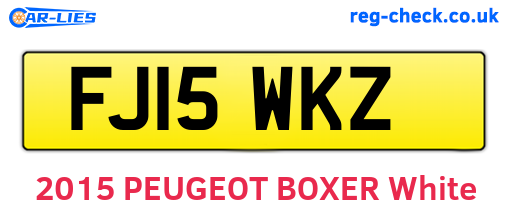 FJ15WKZ are the vehicle registration plates.