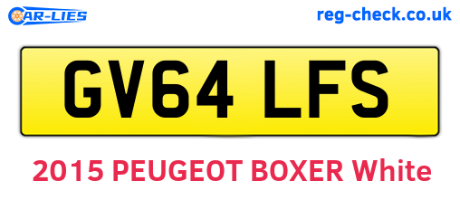 GV64LFS are the vehicle registration plates.