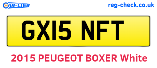 GX15NFT are the vehicle registration plates.