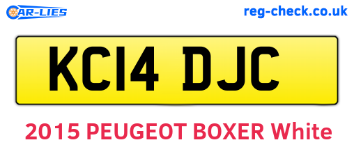 KC14DJC are the vehicle registration plates.